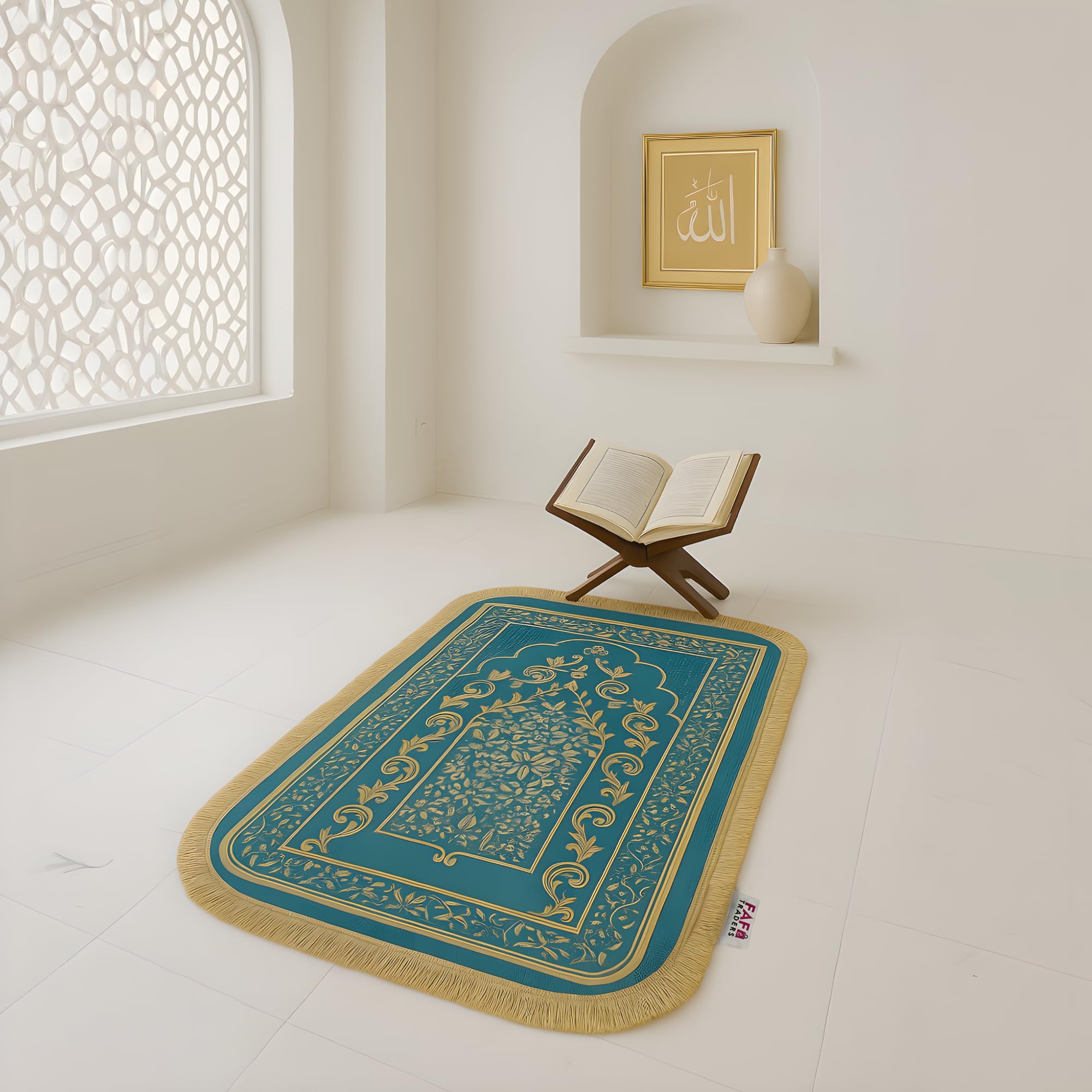 Buy FAF e-TRADERS Premium Velvet Janamaz Prayer Mat | Soft Thick